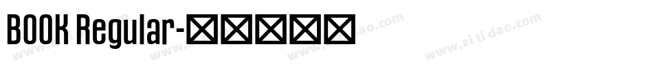 BOOK Regular字体转换